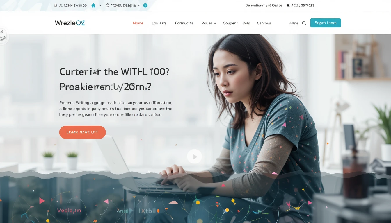 Freelance Writing Website: A sleek, professional website homepage.